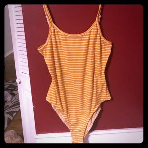 Striped yellow leotard